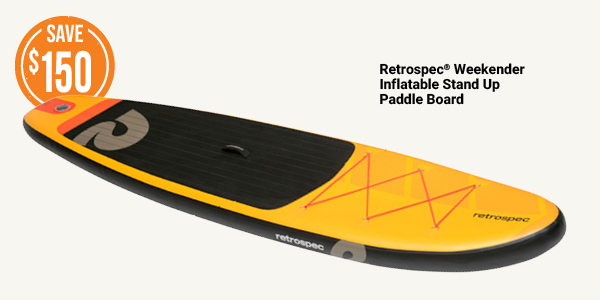 Retrospec Weekender Inflatable Stand Up Paddle Board