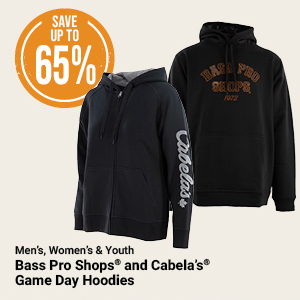 Mens, Womens and Youth Bass Pro Shops and Cabelas Game Day Hoodies
