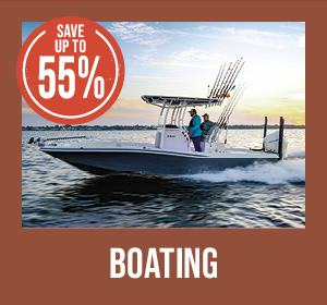 SAVE UP TO 55 PERCENT ON BOATING