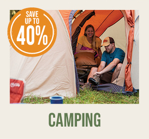 SAVE UP TO 40 PERCENT ON CAMPING